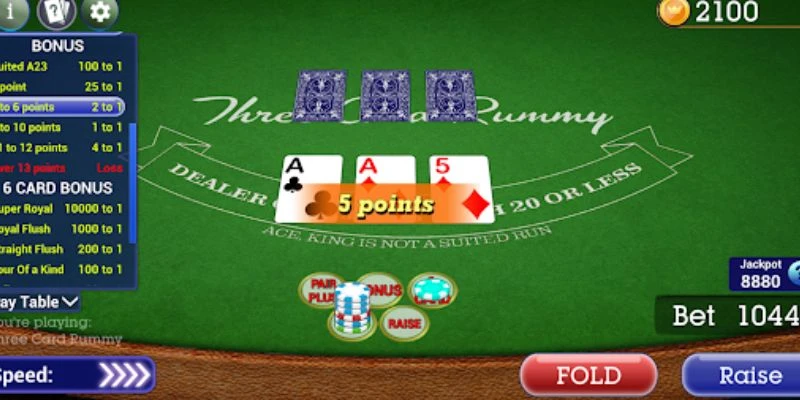 Chi tiết cách chơi Three Card Rummy 